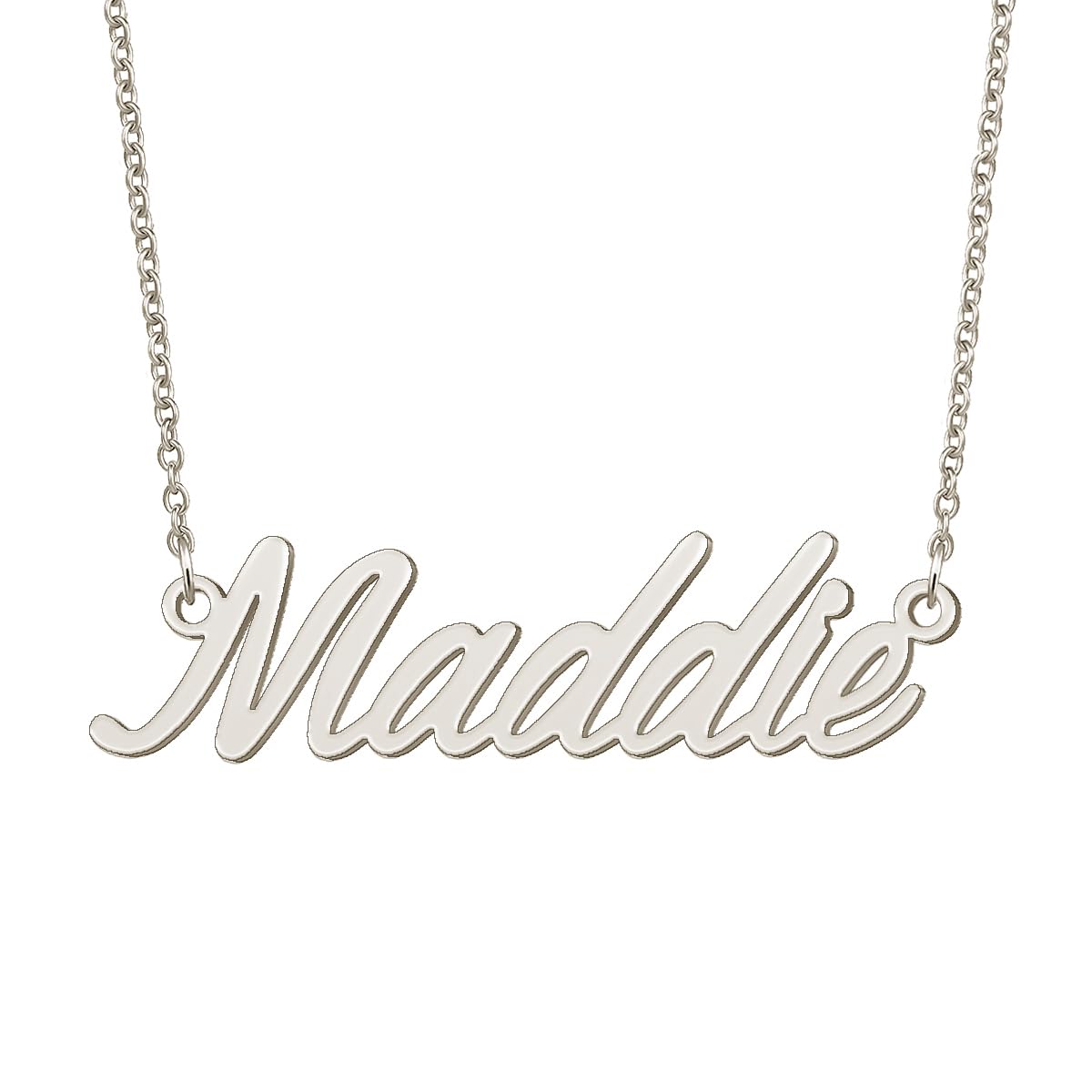 BYBWBL Maddie Name Pendant Necklace Silver Color