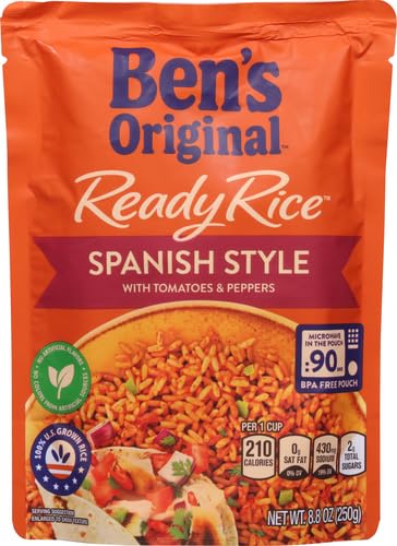 BEN’S ORIGINAL READY RICE SPANISH STYLE FLAVORED RICE, EASY DINNER SIDE, 8.8 OZ POUCH