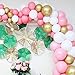 Zabyky Balloon Garland Arch Kit 16Ft Long 110 PCS Pink Gold White Balloons for Baby Bridal Shower Princess Girl Birthday Backdrop Party Decorations
