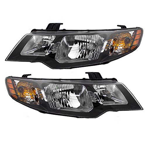 Driver and Passenger Halogen Headlights Headlamps Replacement for Kia 921011M230 921021M230
