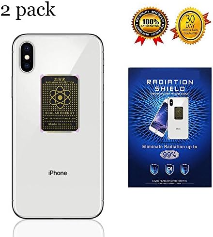 Radiation Protection Shield Sticker, Tomjoy EMF Blocker for Cell Phone/Laptop/Tablet/Kindle/Router/Wifi | Protect You and Your Family from Radiation - 2Pcs
