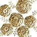 KEY SPRING 3D Paper Flower Decorations, Giant Paper Flowers, Large Handcrafted Paper Flowers (Gold, Set of 6) for Wedding Backdrop, Bridal Shower, Wedding Centerpieces, Nursery Wall Decor