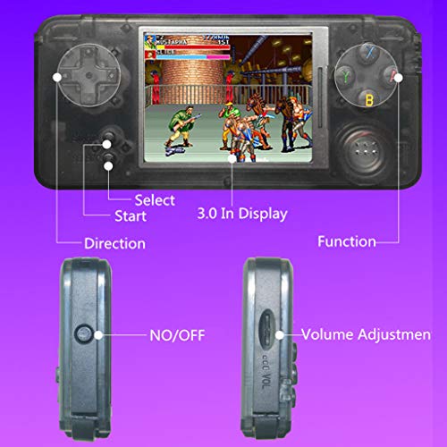 Buyeverything Portable 3'' Screen Handheld Game Console 16GB Built-in 3000 Classic Games Retro Video Game Player Support GBA/NES / SFC/SEGA / NEOGEO Birthday Gift Presents for Kids Adults (Black)