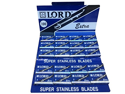 Lord Extra Double Edge Safety Razor Blades, 100 blades (20x5)