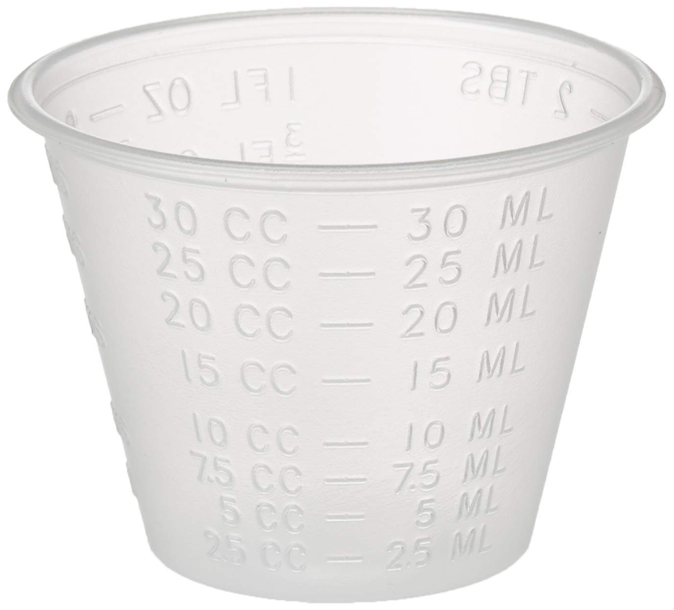 Dynarex 4258 Medicine Cup (Polyethylene), 100 Count, 1 Sleeve, Clear: Industrial & Scientific