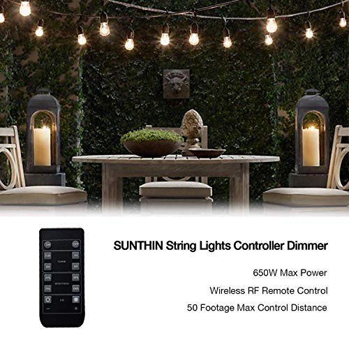 SUNTHIN 650 Watts Outdoor String Lights Dimmer, Wireless Remote Control