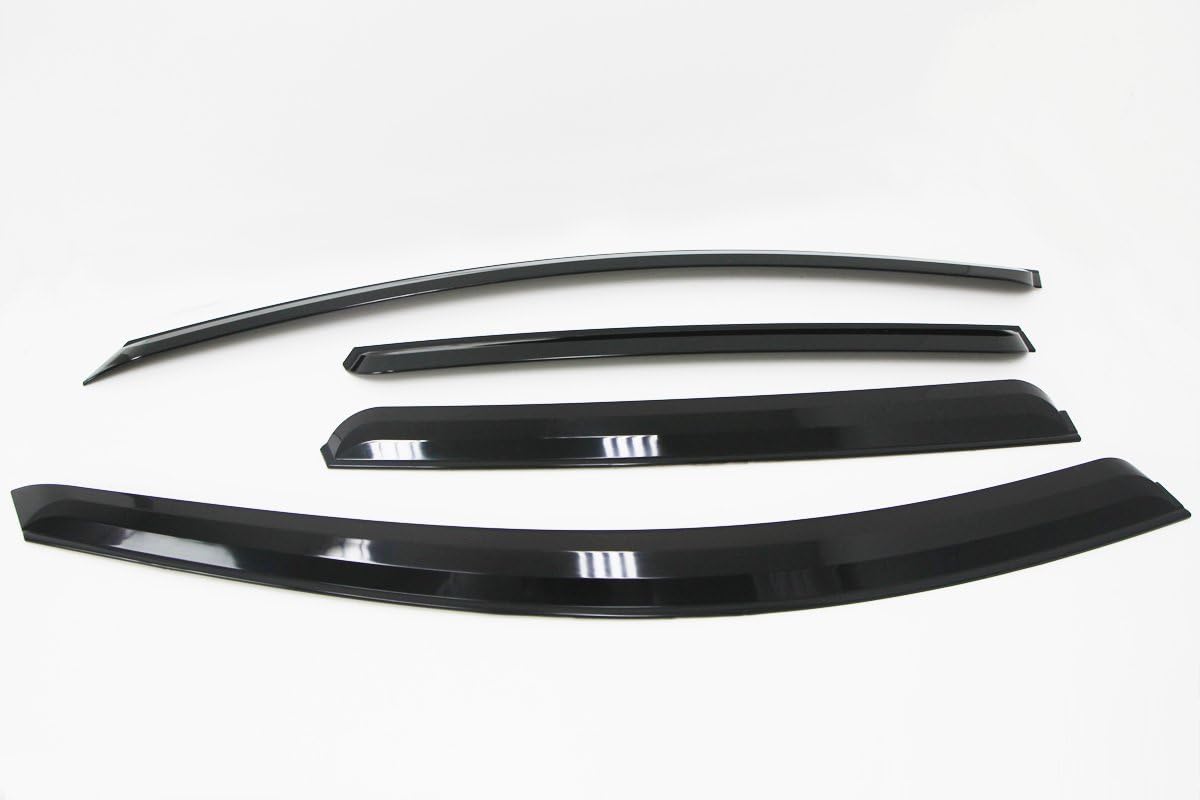 AUTO CLOVER Wind Deflectors Set for Antara/Captiva 2007+, Tinted Black - Image 3