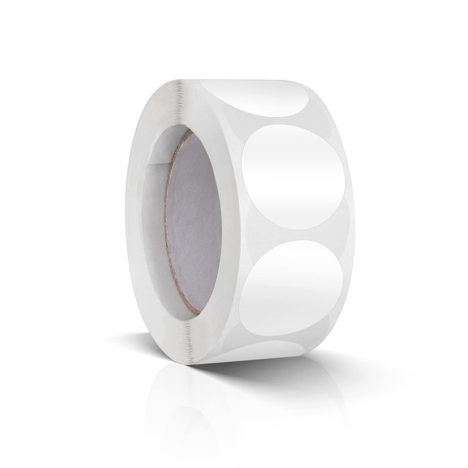 Round Stickers White 25 mm Circle Labels Colour Coding Dot Vinyl Floor Sticker Waterproof Removable Roll of 500