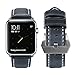 top4cus Compatible with Apple Watch 38mm 42mm 40mm 44mm Genuine Leather Strap Series 4 Series 3 Band for Men and Women (42mm/44mm, Unique Blue)