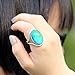 Mojo Handmade Antique Sterling Silver Plating Oval Stone Color Change Mood Ring MJ-RS022 (7)