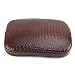 Oumurs Alligator Synthetic Leather Suction Cup Passenger Pillion Pad Seat Rectangle Cushion Pad for Harley Sporster XL 883 1200 Chopper Bobber Dyna Touring (6 Suction Cup Brown)