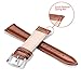 Quick Release Leather Watch Band, SONGDU Full Grain Genuine Leather Replacement Watch Strap with Stainless Metal Buckle Clasp 16mm, 18mm, 20mm, 22mm, 24mm (18mm, Brown)