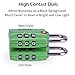 Forge TSA Luggage Combination Lock - Open Alert Indicator, Easy Read Dials, Alloy Body- Ideal for Travel, Lockers, Bags (Green 2Pk)
