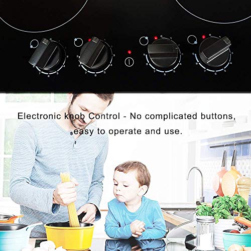 Induction Cooktop 4 Burner, 24 Inch Electric Cooktop with Electronic