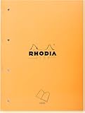 Rhodia Side Stapled pad, A4, Lined - Orange