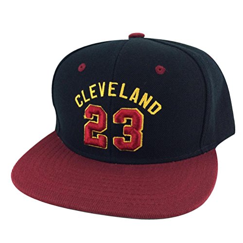 Cleveland Player 23 Black Burgundy Visor X Cavaliers Color Snapback