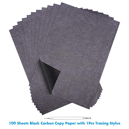 Selizo 100 Sheets Carbon Transfer Tracing Paper Black Copy Graphite