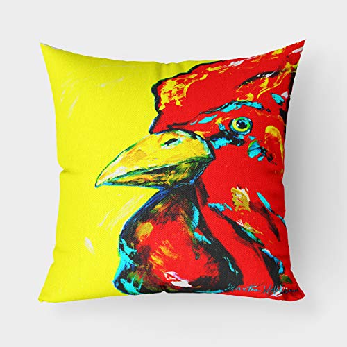 Caroline's Treasures MW1138PW1818 Rooster Big Head Fabric Decorative Pillow Mac…