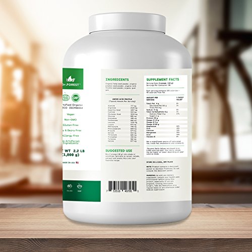 Dr. Forest Organic Hemp Protein Powder 2.2 lbs For Shakes and