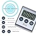 Poit Stainless Steel Digital Kitchen Timer with Magnetic Back and Retractable Stand