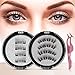 Magnetic Eyelashes 4 Magnets No Glue Dual Magnetic Eyelashes Lightweight & Easy to Wear Best 3D Reusable Magnet Lashes Extensions with Tweezers (2 Packs)