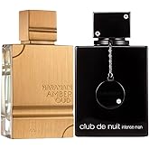 STORIES PERFUME Men's Fragrance Bundle Club De Nuit Intense Man 3.6 oz EDT & Amber Oud Gold Edition 2.0 oz | Spicy Woody Scent