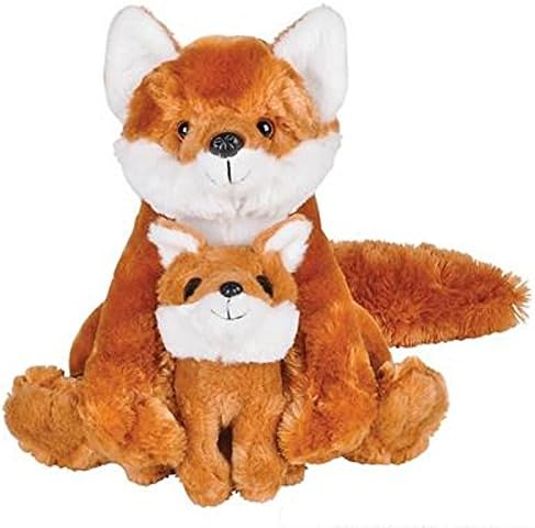 11" and 5.5" Birth of Life Fox and Cub Plush