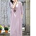 Asher Women's Solid Shift Half Sleeve Petticoat Linen Long Casual Flax Summer Dress