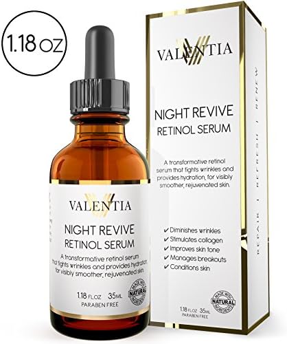 Night Revive Retinol Serum - Natural and Organic Ingredients - 1.5% Retinol with Vitamin's C + E - 1.18 Oz