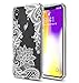 iPhone Xs Max Case, XS Max Case, iPhone 10(Ten) S Max Case Huness TPU Grip Bumper and Clear Flower Transparent Hard PC Backplate Hybrid Slim Phone Case for Apple iPhone Xs Max Plus 2018(6.5