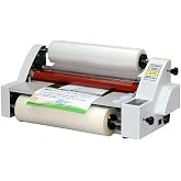 350mm Laminator Machine, Cold Hot Roller Laminating Machine, Single- &amp; Double-Sided Thermal Laminator for Paper Card Wood Veneer PVC Foil, Digital Display, Safety Protection (V350)