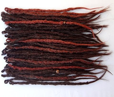 Full Kit of Red Brown Mix Custom Dreadlock Extensions