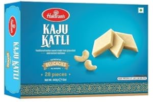 MAHAVIRX Haldiram's Kaju Katli 340grams | Premium Indian Sweets Brand | Fresh Stock
