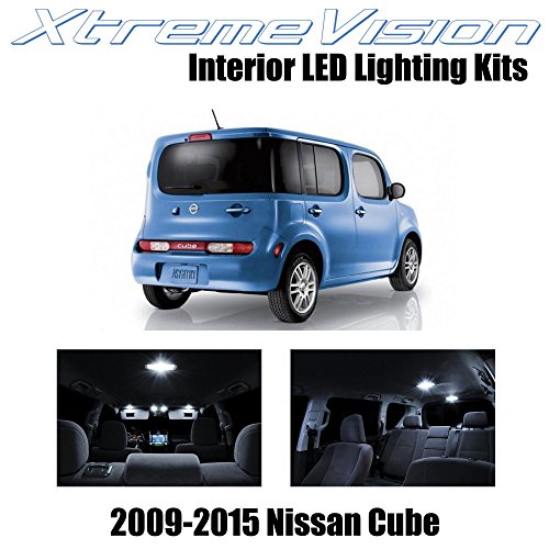 XtremeVision Nissan Cube 2009-2015 (5 Pieces) Pure White Premium Interior LED Kit Package + Installation Tool