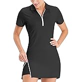 Hiverlay Tennis Dresses for Women with 2 Pockets Built in Shorts UPF 50+ Golf Dress Workout Athletic Dresses