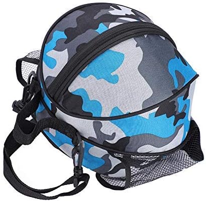 Alomejor Basketball Carrying Bags Sports Ball Carry Backpack Portable Single Shoulder Bag for Basketball Football Volleyball Large Storage Space Capacity(Blue)