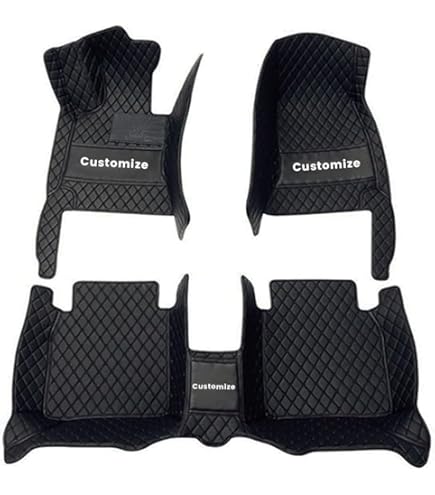 Tapis De Coffre De Voiture Pour Honda Civic 2022-2025 à 5 Places, En Cuir Synthétique Résistant Aux Intempéries, Tapis De Sol Imperméable, Noir Et Bleu