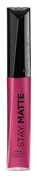 RIMMEL LONDON STAY MATTE LIQUID LIP COLOR WITH FULL COVERAGE KISS-PROOF WATERPROOF MATTE LIPSTICK FORMULA THAT LASTS 12 HOURS – 820 HEARTBEAT, .21OZ