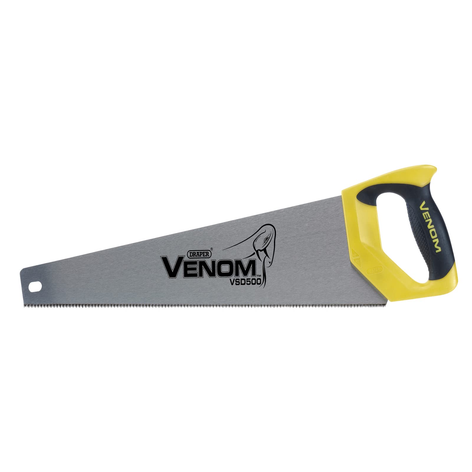Draper Venom 82195 Second Fix Double Ground Handsaw (500 mm), Yellow