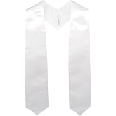 GraduationMall Unisex Adult Plain Graduation Stole 60"/72"