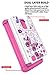 LG K8 Case, LG Escape 3 Case, LG Phoenix 2 Case, Style4U Butterfly Studded Rhinestone Crystal Bling Hybrid Armor Case Cover for LG K8/LG Escape 3/LG Phoenix 2 with 1 Style4U Stylus [White/Hot Pink]