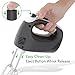 Cordless Electric Kitchen Hand Mixer - Portable Handheld Rechargeable Stainless Steel Whisk Machine with 3 Speed Settings - For Egg, Cake, Dough, Glue Pudding, Bread, Cookies - NutriChef PKHNDMX32, Black
