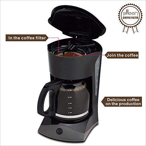 image for Basket Coffee Filter,Permanent Basket-Style Reusable 8-12 Cup Gold Ton