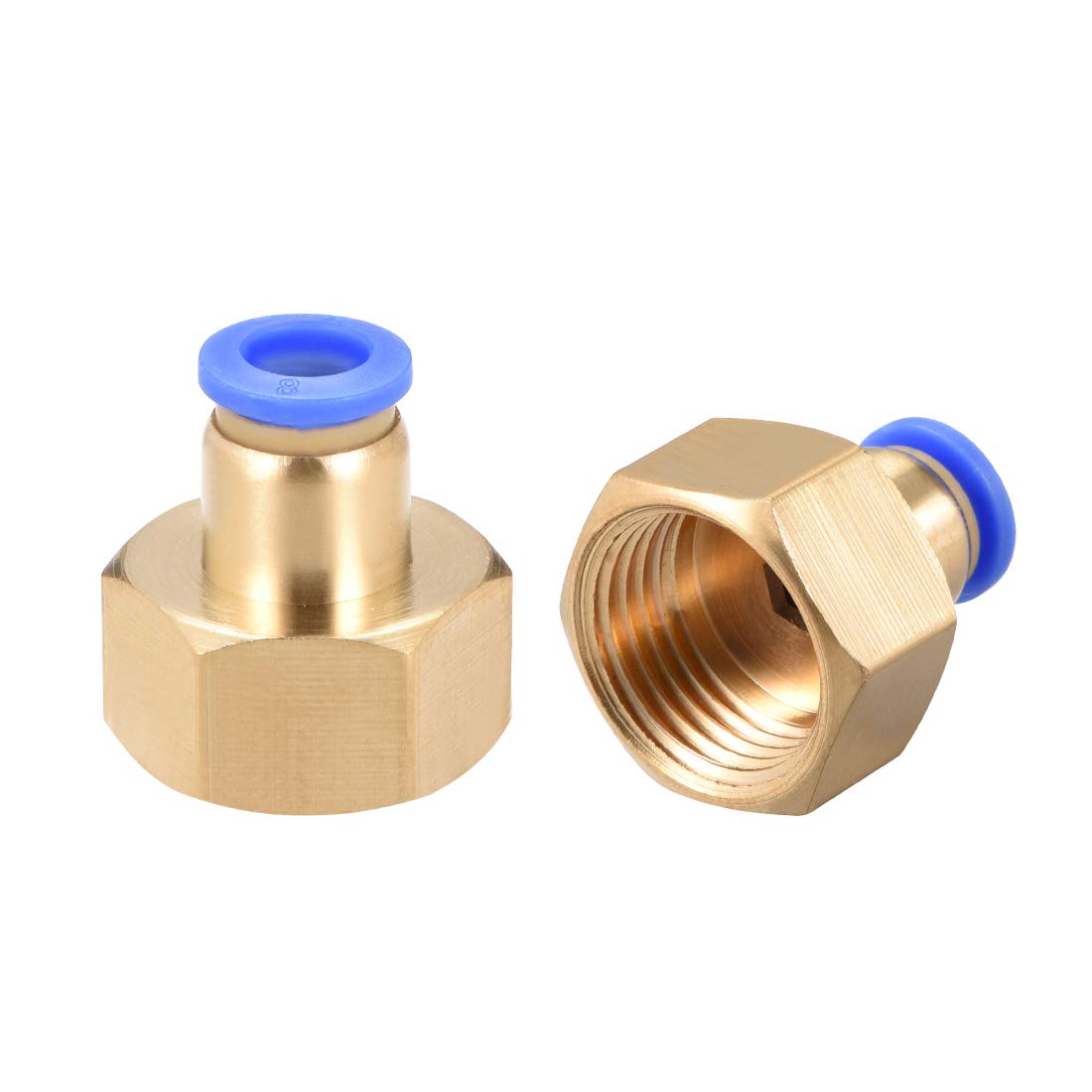 sourcing map Push to Connect Tube Fitting Adapter 8mm Tube OD x G1/2" Female Straight Pneumatic Connecter Connect Pipe Fitting