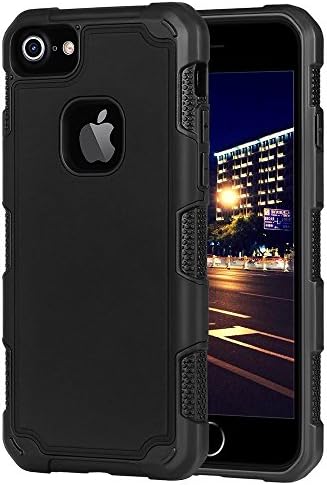 iphone7 ,Case,sanhezhong Shockproof Rugged Hybrid Heavy Duty Protective Armor Cover Case For iPhone 7(black)