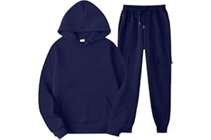 ZGHQHCDRH Jogging Suits for Men Hoodie with Sweatpants Drawstring Ribbed Cuffs Casual Workout 2 Piece Big and Tall