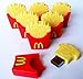 Sandios 8GB Design Data Travel USB 2.0 Flash Drives Memory Stick Pen Thumb Drive - Cute French Fries Shape Red Box Fast Junk Food Take Home Potato Slices Chip Toy Gifts [1pc]