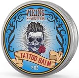 Viking Revolution Tattoo Care Balm for Before, During & Post Tattoo - Safe, Natural Tattoo Aftercare Cream - Moisturizing Lotion to Promote Skin Healing - Tattoo Brightening Treatment (1 Pack)