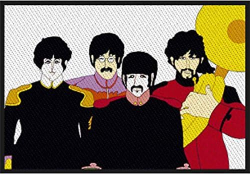 The Beatles Patch Yellow Submarine Band Portaits Official Iron On 10X6.5 Cm