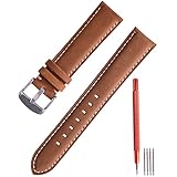 Ritche Leather strap Replacement Watch Bands Straps 18mm-Brown